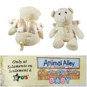 Vintage Toys R Us Animal Alley Teddy Bear With Wings Angel Cream Plush Soft 14"